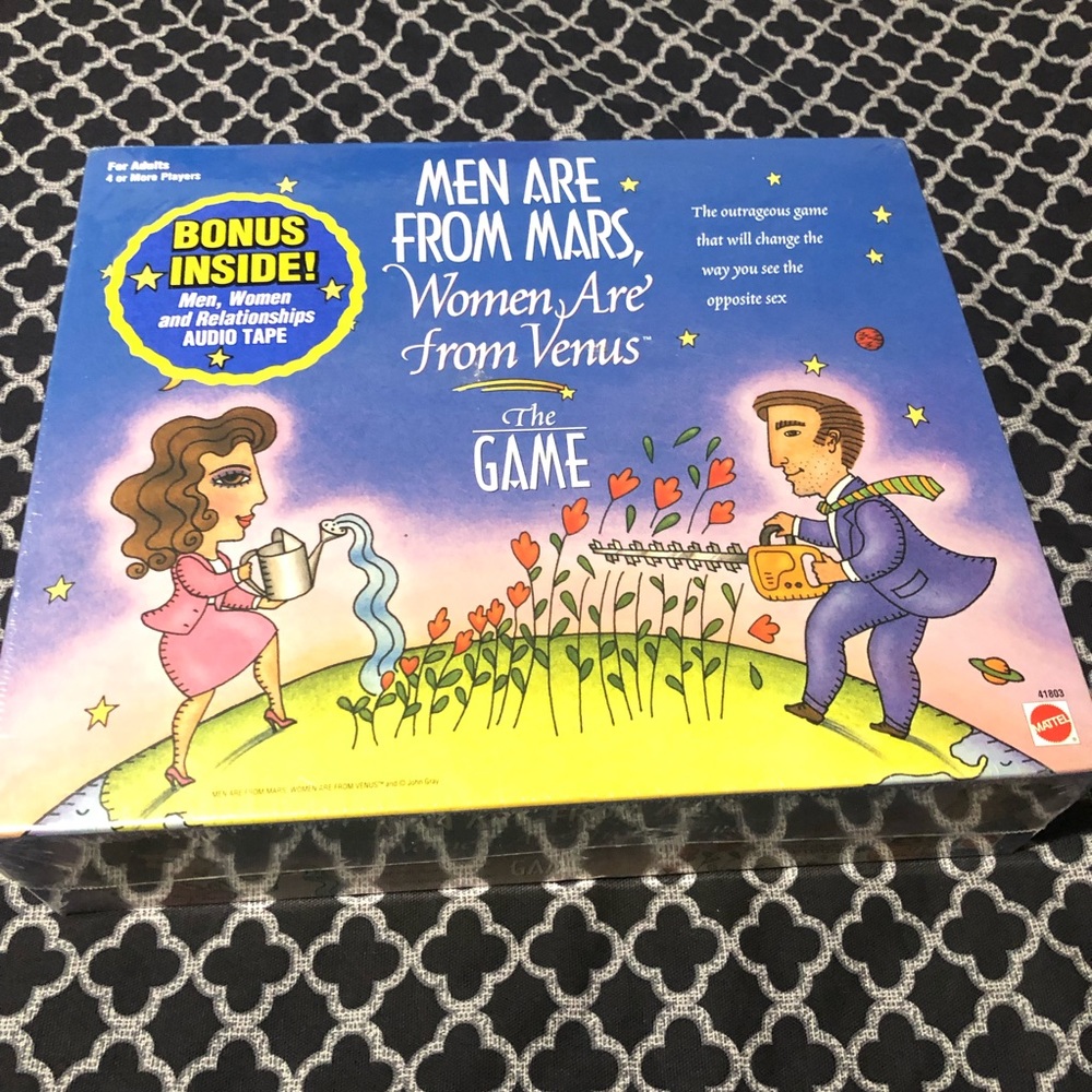 1998 MATTEL MEN ARE FROM MARS WOMAN ARE FROM VENUS THE BOARD GAME New